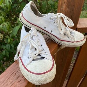 White Converse Low Top All Star Shoes